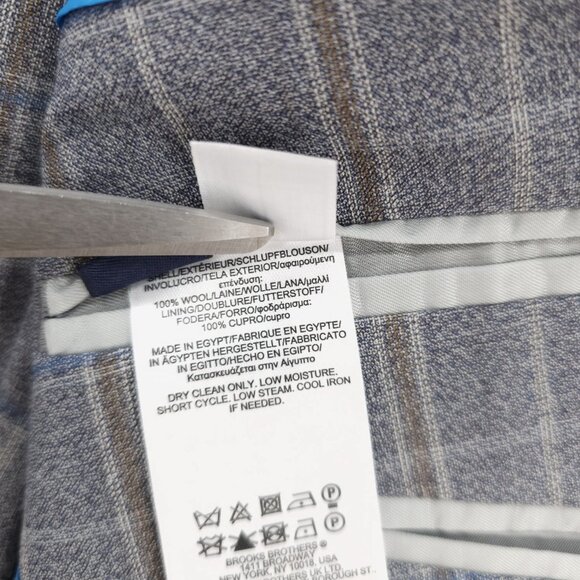 BROOKS BROTHERS Madison Fit Reda 1865 BrooksCool Blazer Jacket Plaid EUC 42R - Picture 9 of 10